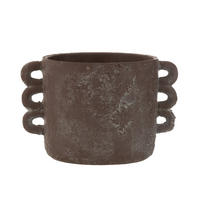 BLUMENTOPF CELIA - Töpferei - Braun - L - Ø 30 cm - Braun, Keramik (30/19.5cm) - J-Line