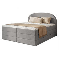 BOXSPRINGBETT Cloud Max - 160x200 -grau (Coral 75) - Schwarz/Grau, Holz/Holzwerkstoff (160/200cm) - Sofnet
