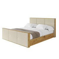 POLSTERBETT mit Bettkasten, Fußteil und Lattenrost, Boxbett mit Matratze H3/H4 - ENZO1-Z 120x200 Beige - Taupe, Holzwerkstoff/Textil (120/200cm) - ALTDECOR