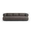 SOFA Jenny aus Boucle grau 4 Sitzplätze - Grau, Textil (90/73/226cm) - Micadoni
