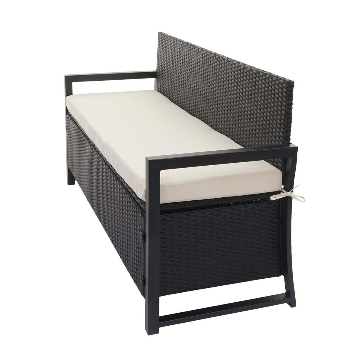 SITZBANK Anthrazit, Cremeweiß - Anthrazit/Creme, Kunststoff (164/87/57cm) - Jamb