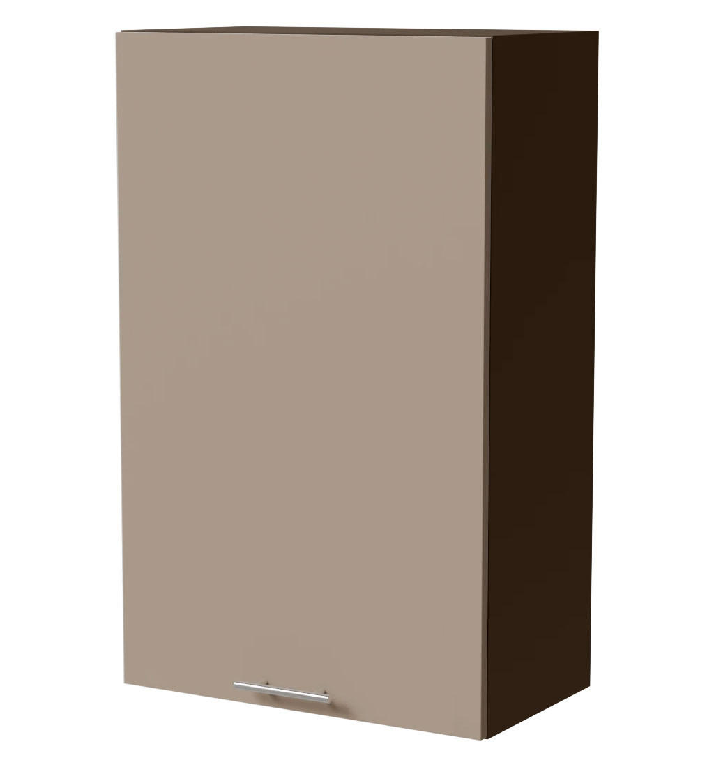 HÄNGESCHRANK Brerra W4/60/1 Lava / RAL 1019 graubeige Matt 60 / 32,5 / 96cm - Dunkelgrau/Graubraun, Holz/Holzwerkstoff (60/96/32.5cm) - Feldmann-Wohnen