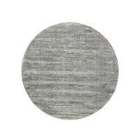 VISKOSETEPPICH Nova Dunkelgrau ø 120 cm rund - Dunkelgrau, Textil (120/120cm) - benuta Pure