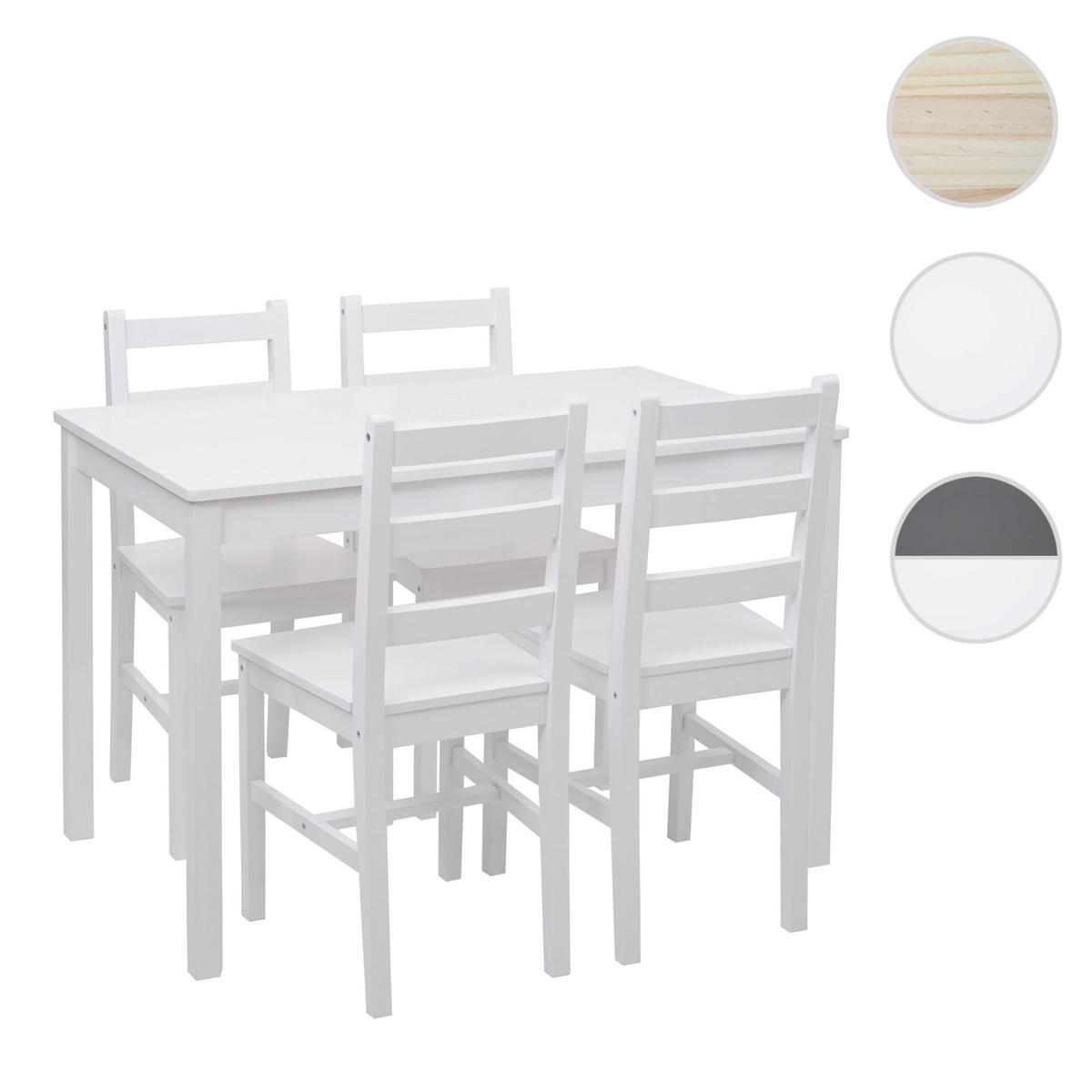ESSZIMMER-SET Weiß - Weiß, Holz (108/86/64cm) - MCW