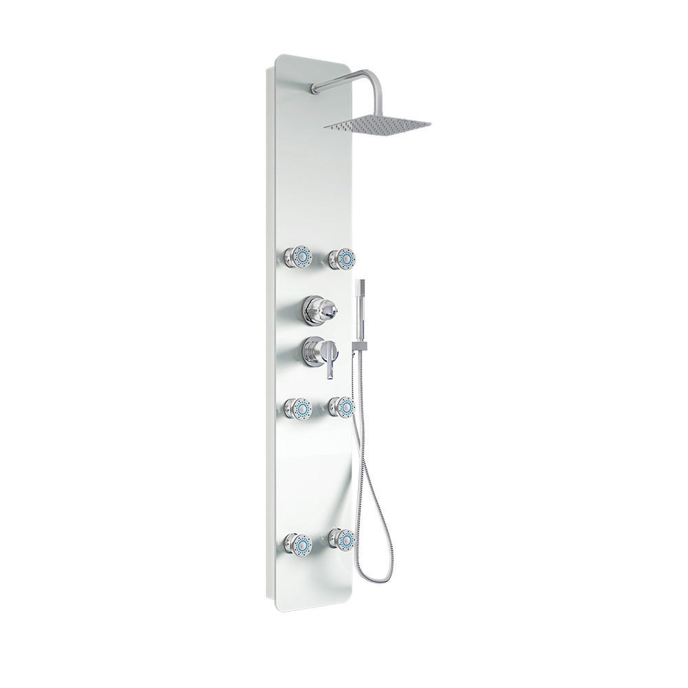 DUSCHPANEEL DIVE - Weiß - Weiß, Metall (25/150/9cm) - Home Deluxe