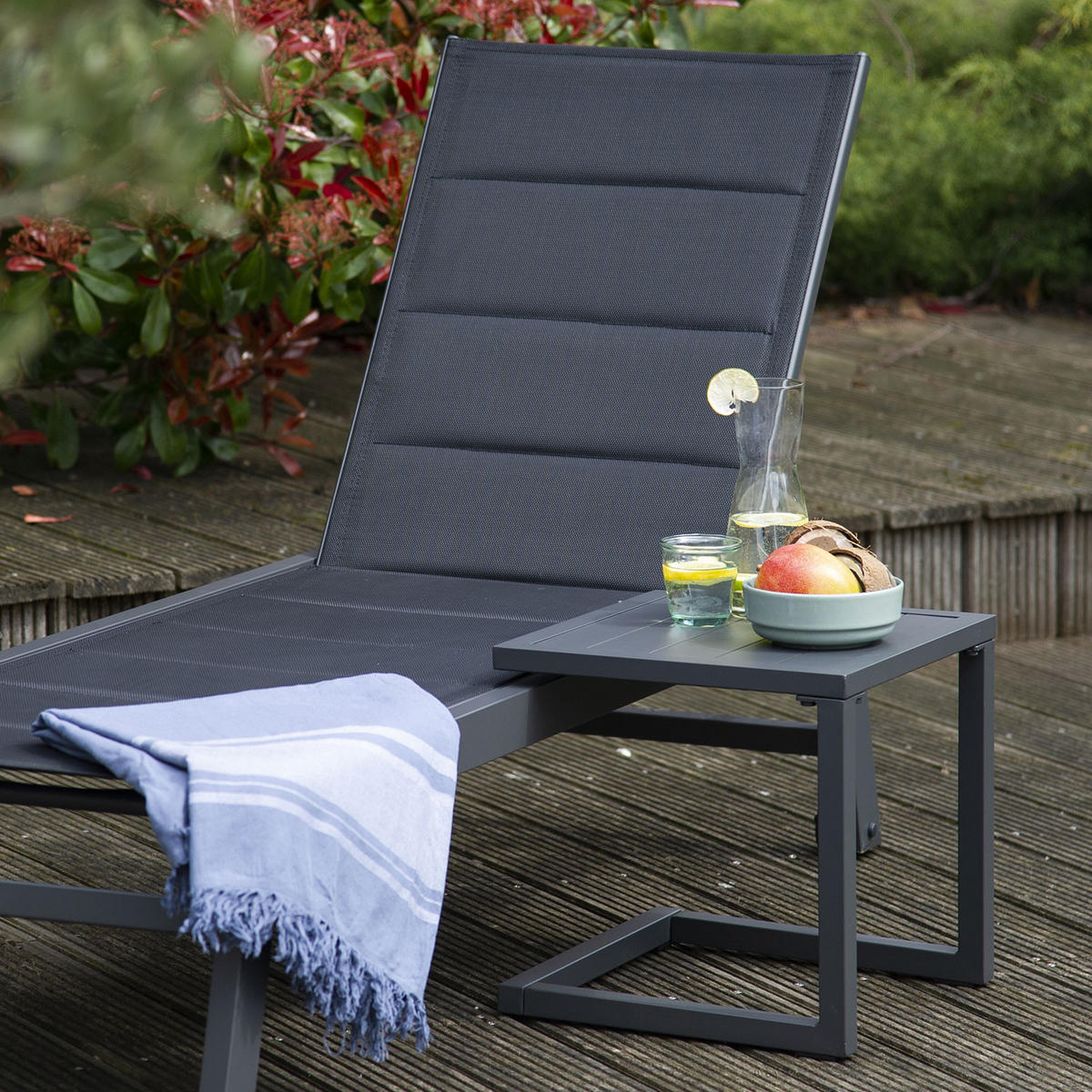 BEISTELLTISCH Barbados Anthrazitgrau - Grau, Metall (40/40/40cm) - Happy Garden