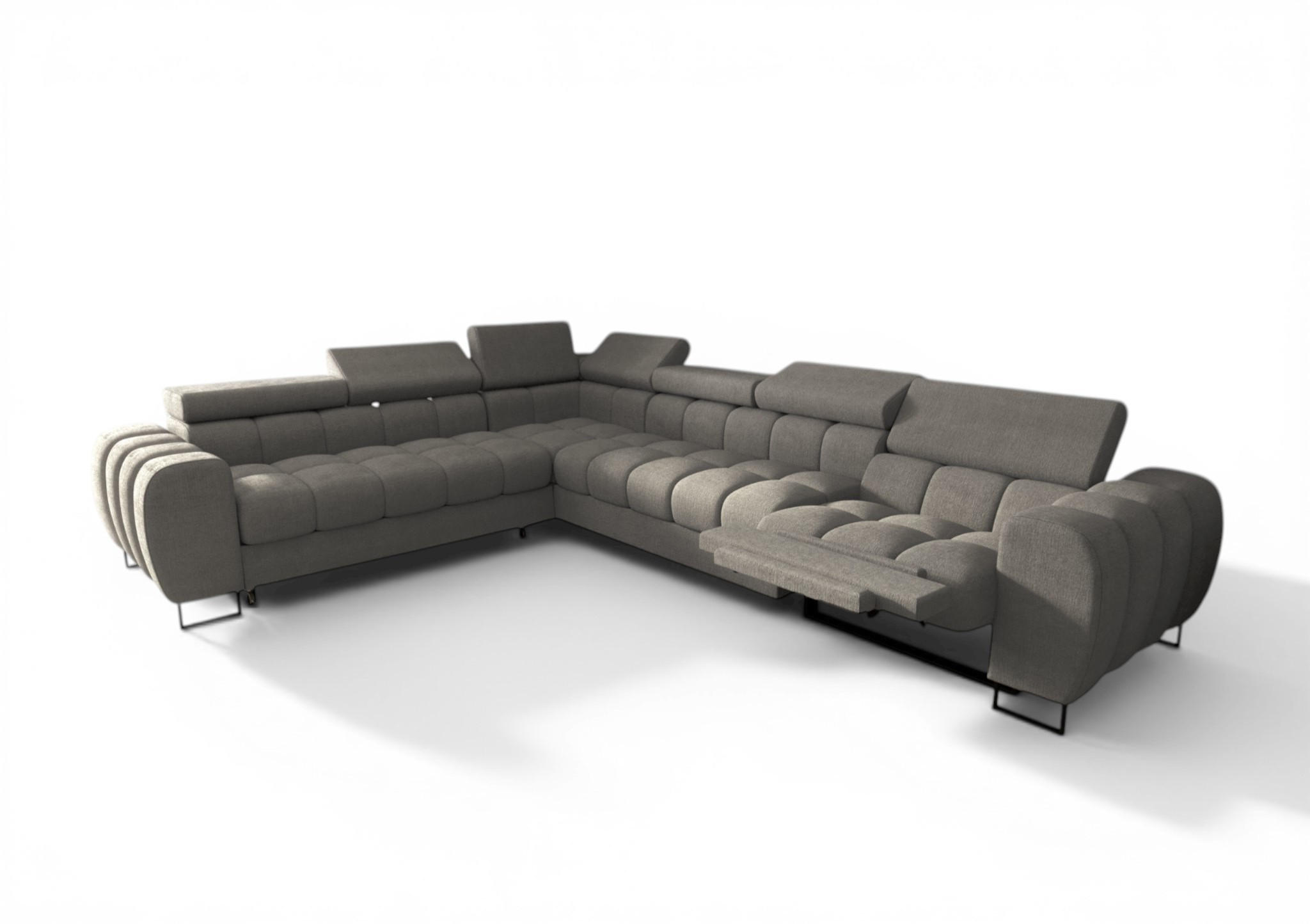 Fun Möbel Ecksofa Grau 330x260 cm