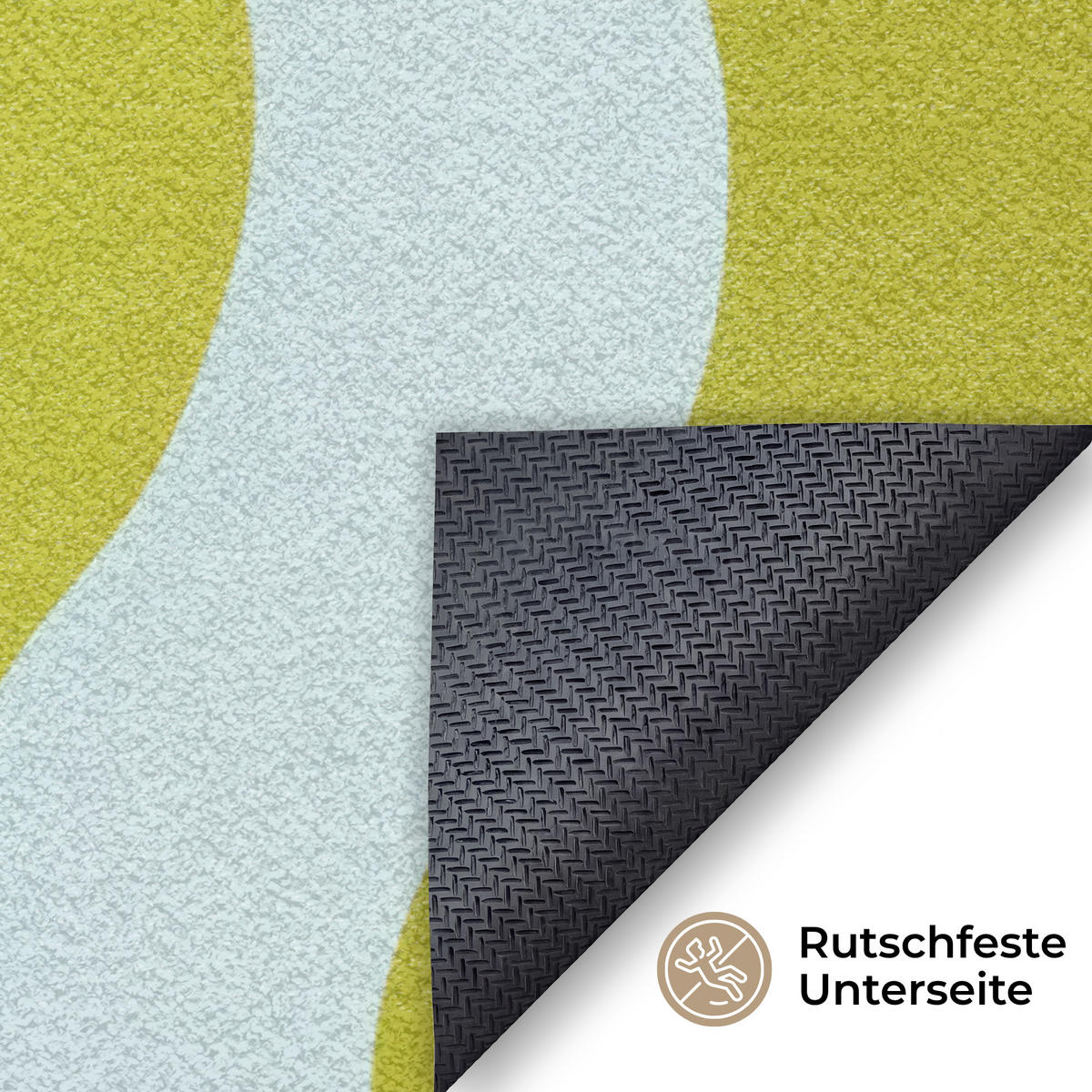 FUSSMATTE Bahnen - Wellen - Bunt - Vertikal Fußabtreter 180x120 cm - Multicolor, Kunststoff (180/120cm) - MuchoWow