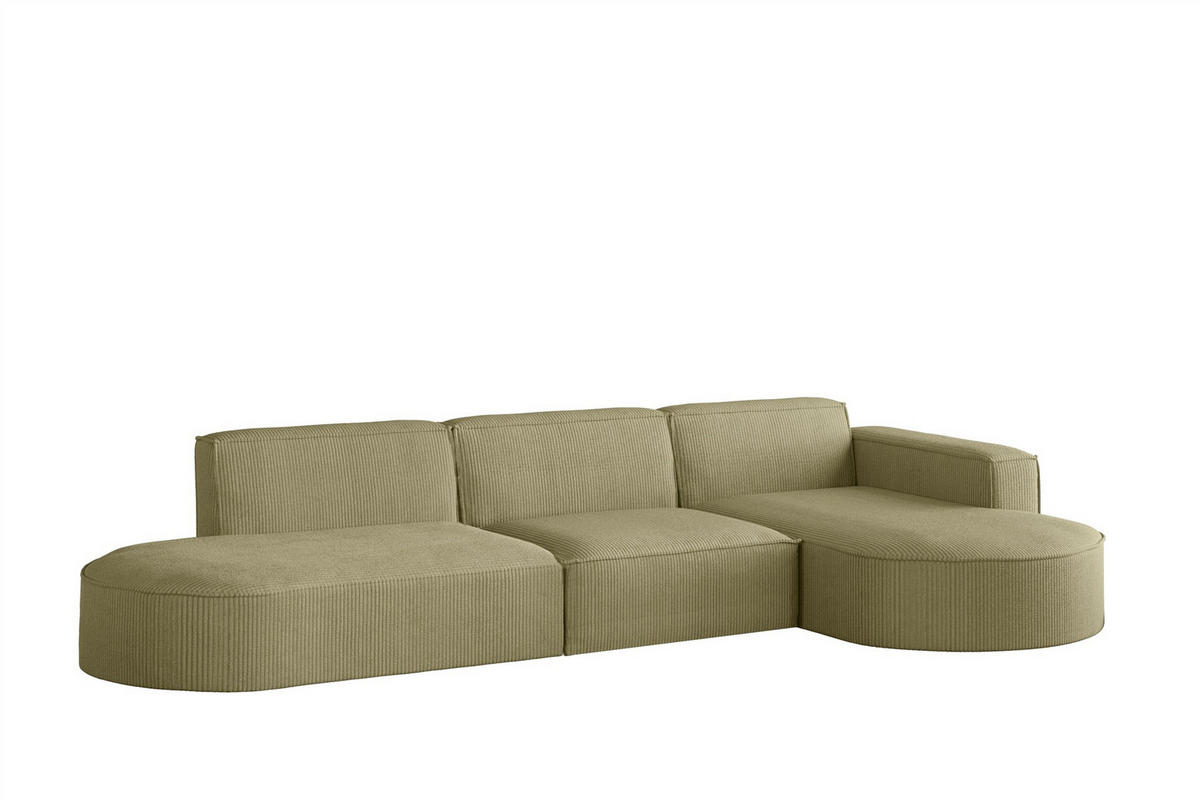 ECKSOFA Palma In Scala - Opal, Holzwerkstoff/Textil (296/165cm) - Fun Möbel