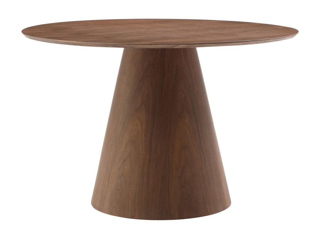 ESSTISCH rund - 4 Personen - MDF - Holzfarben dunkel - ANTALIZA - Dunkelbraun, Holz (120/120/75.5cm) - Vente-Unique