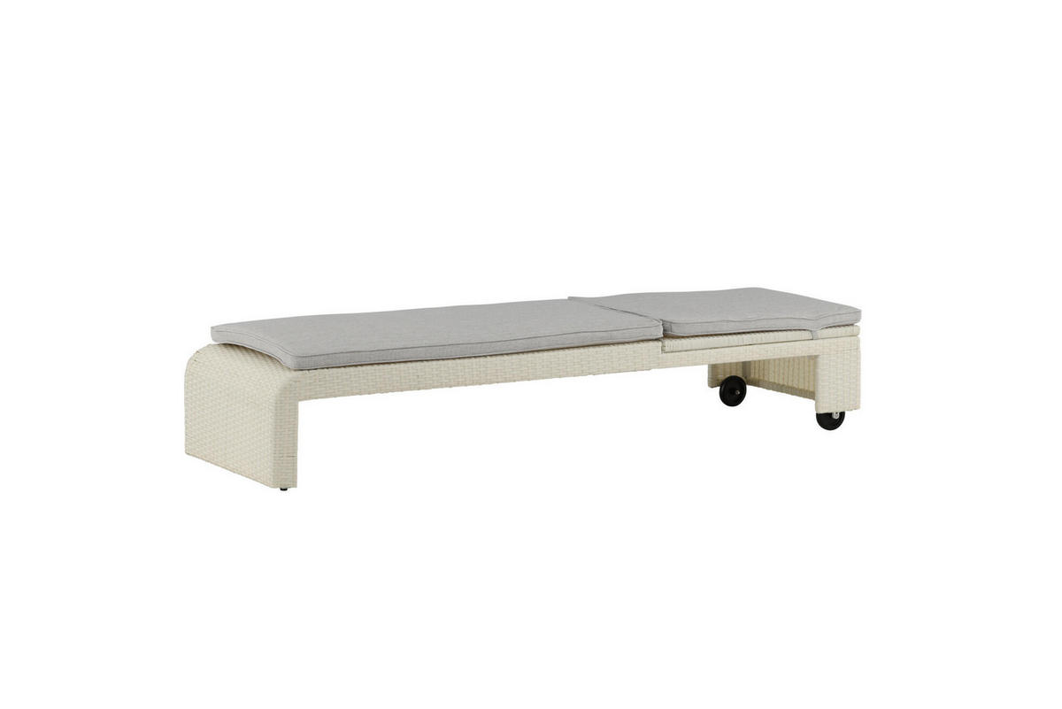 SONNENLIEGE LONDON Weiß 196x60x32 cm - Weiß, Textil (196/32/60cm) - FURNLUX