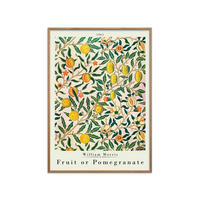 POSTER mit Rahmen William Morris - Pomegranate - Eichefarben/Multicolor, Holz/Papier (70/100cm) - Poster&Frame