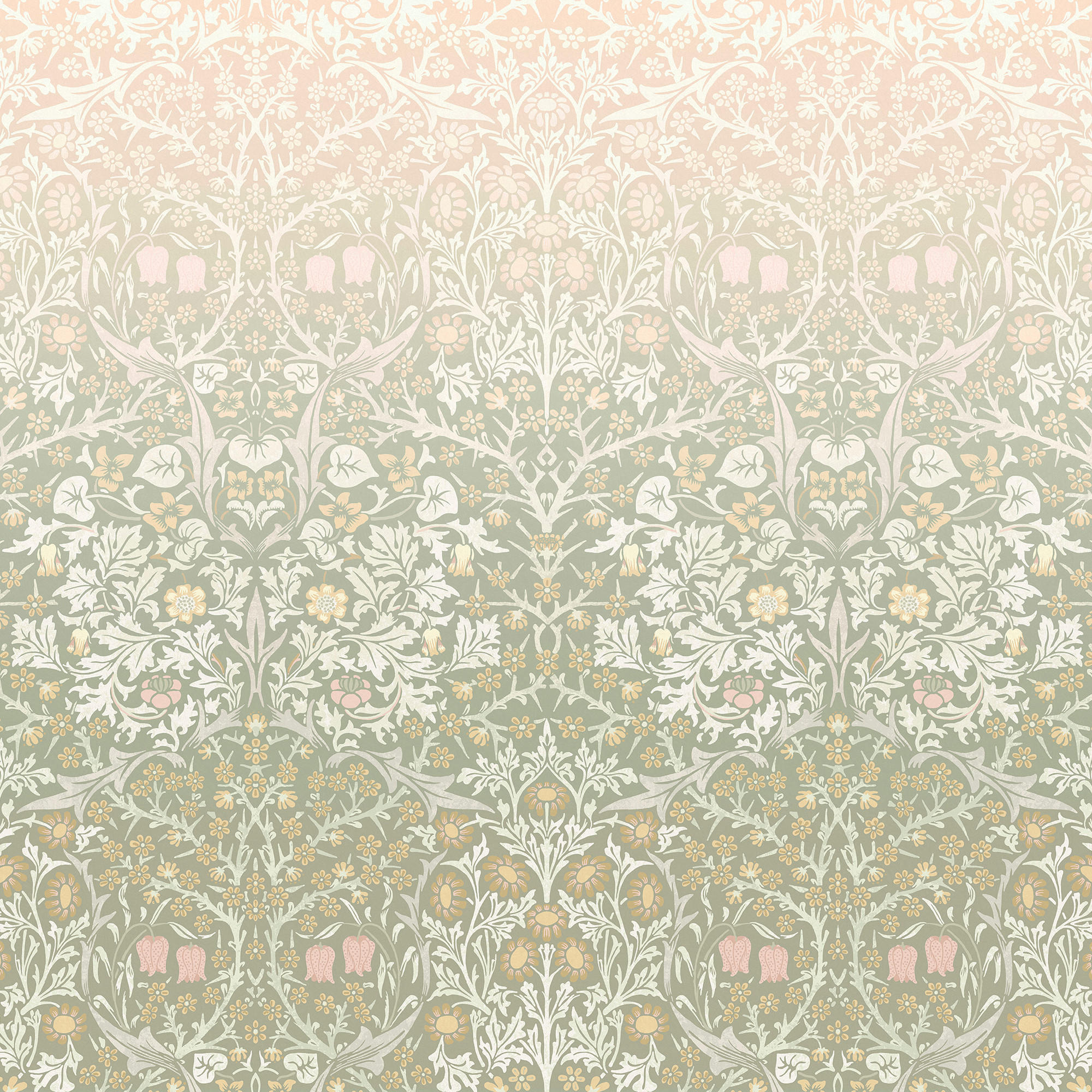 FOTOTAPETE - Schlehdorn Salbei & Rosa - Multicolor, Papier/Kunststoff (400/400cm) - Graham & Brown