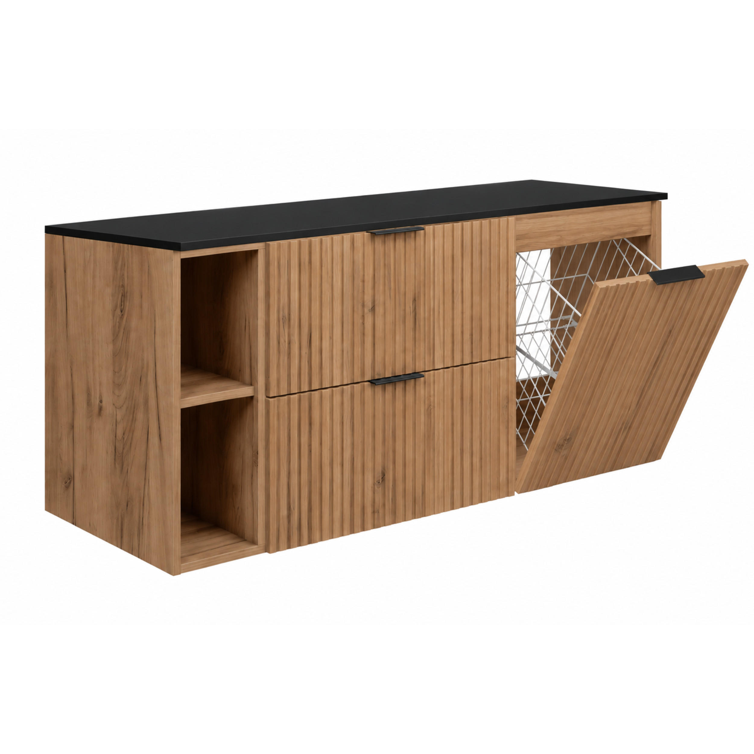 3XE Living Badmöbel-Set Weiß, Gold 120x57x46 cm