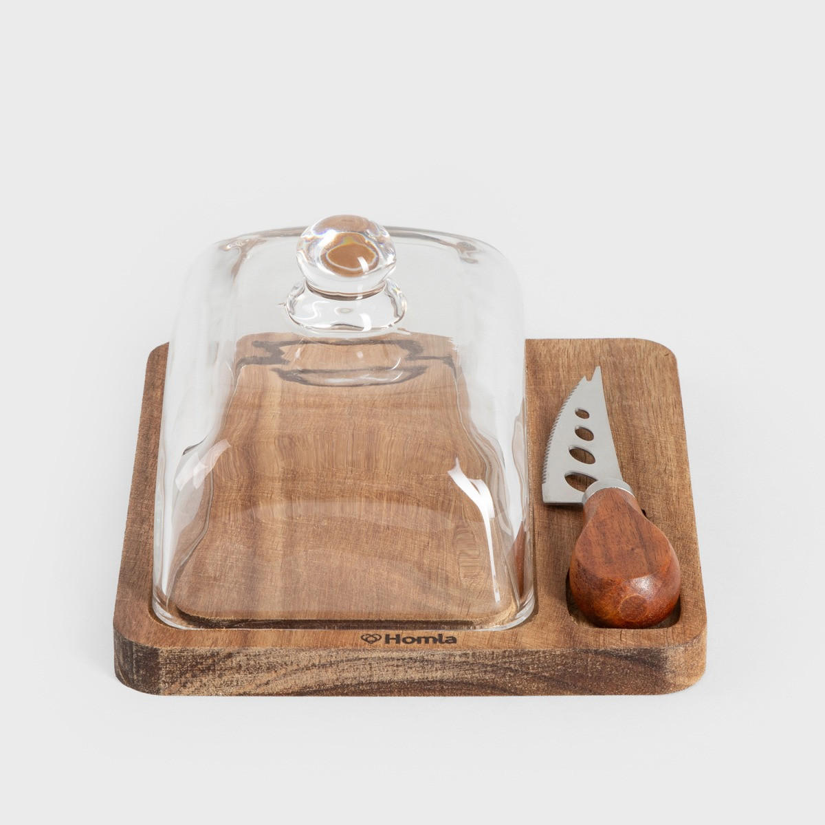 BUTTERDOSE Carlos 3-teilig - Transparent, Glas (14/8/18cm) - Homla