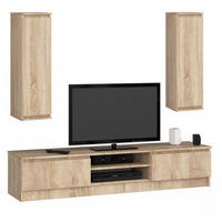 TV-ELEMENT SET Sonoma Eiche 240x40x140 cm - Sonoma Eiche, Holzwerkstoff (240/140/40cm) - Akord