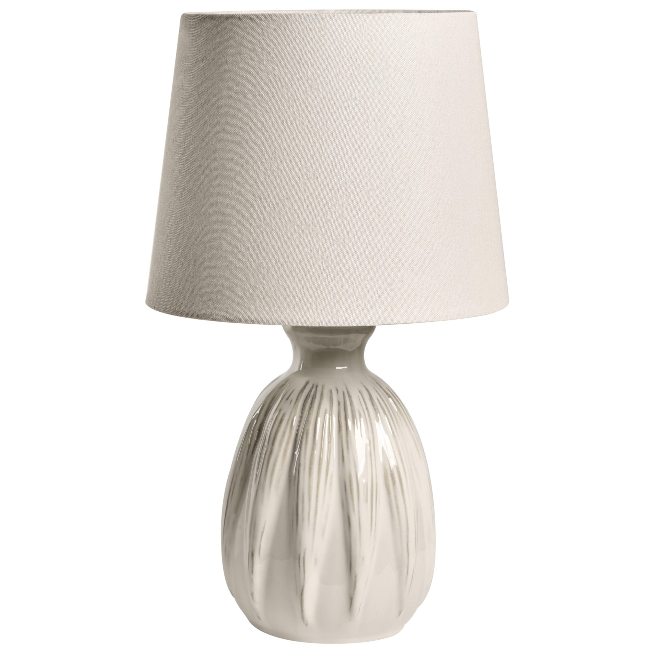 Beliani Tischlampe Beige 25x44x25 cm