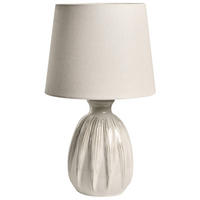 TISCHLAMPE Keramik Hellbeige Aguan - Beige, Keramik (25/25/44cm) - Beliani