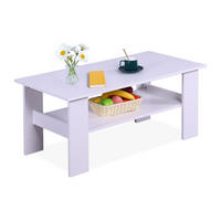 COUCHTISCH - Weiß, Holzwerkstoff (50/100/43.5cm) - Relaxdays