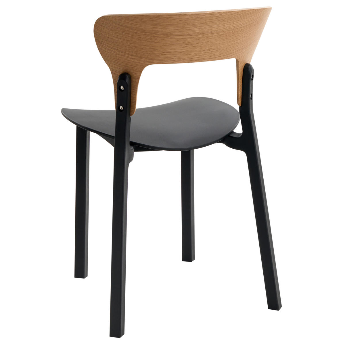 ESSZIMMERSTUHL 2er-Set Schwarz Walden - Braun, Holzwerkstoff (48/79/52cm) - Beliani