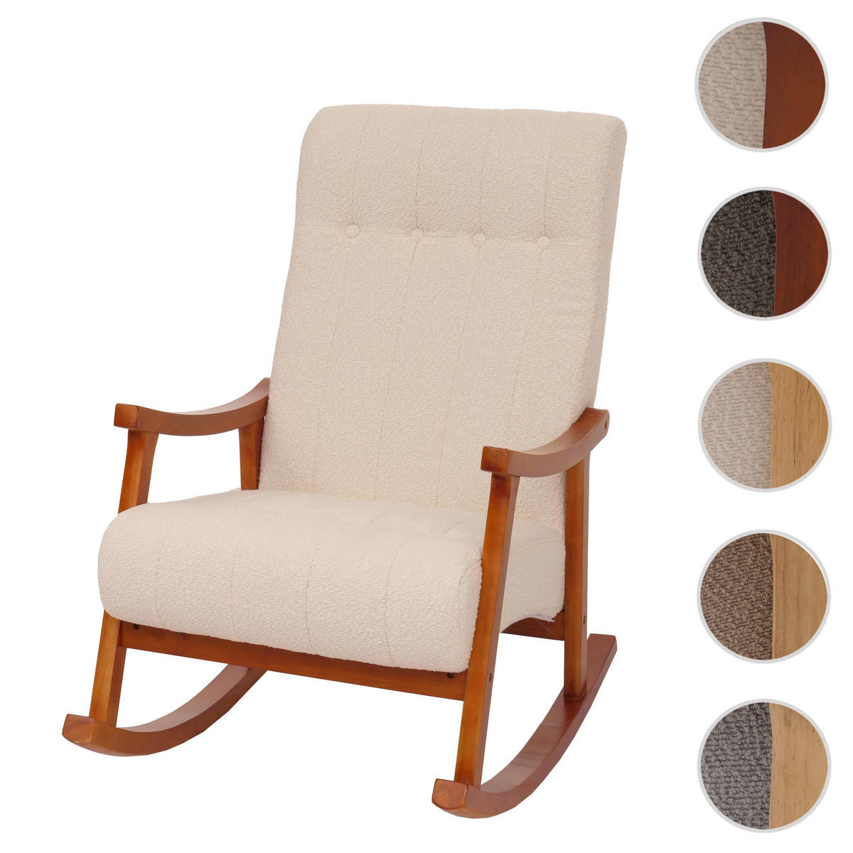 SCHAUKELSTUHL Cremeweiß - Weiß, Textil (64/97/85cm) - MCW