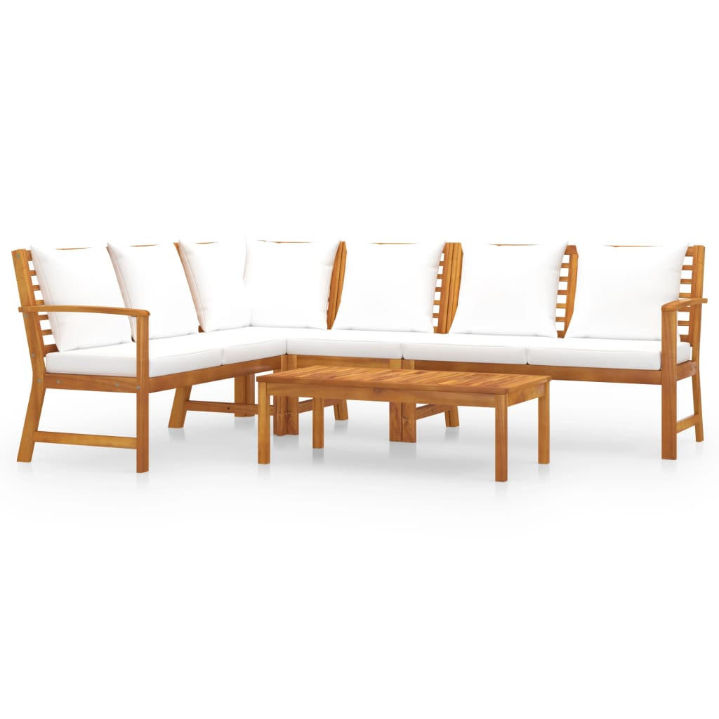 GARTENSET Reidy 5-teilig - Creme, Holzwerkstoff - Nettlife