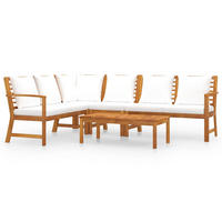 GARTENSET Reidy 5-teilig - Creme, Holzwerkstoff - Nettlife