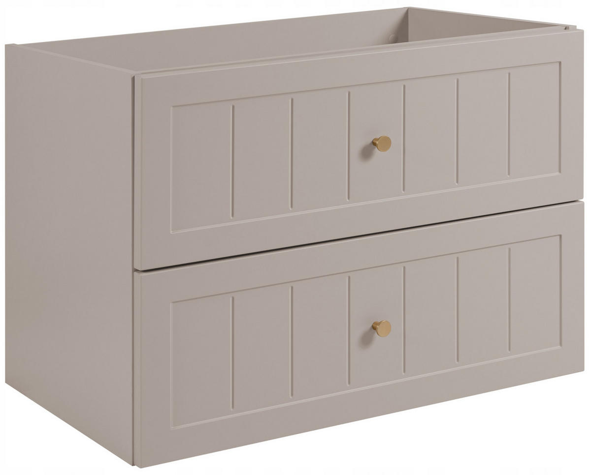 WASCHBECKUNTERSCHRANK + HÄNGESÄULE GUSTO 80cm Kasjmier - Kaschmir, Holzwerkstoff (80/58/46cm) - Rodan