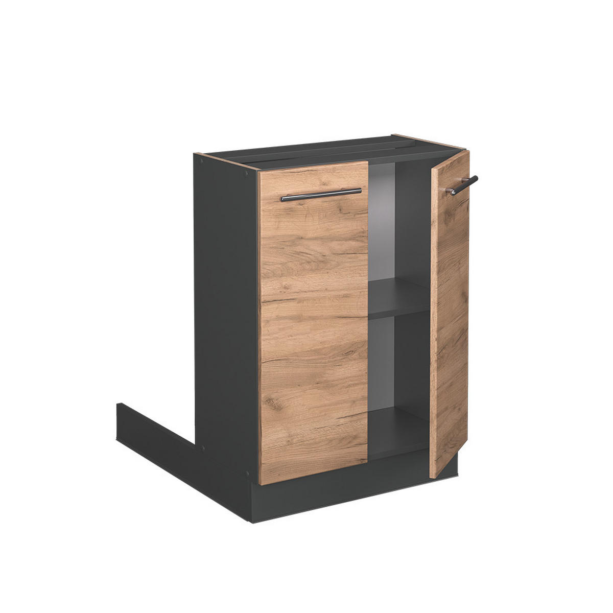 KÜCHENINSEL Fame-Line Goldkraft Eiche 60 cm ohne AP - Honigeiche/Anthrazit, Holzwerkstoff (60/82/70cm) - Vicco