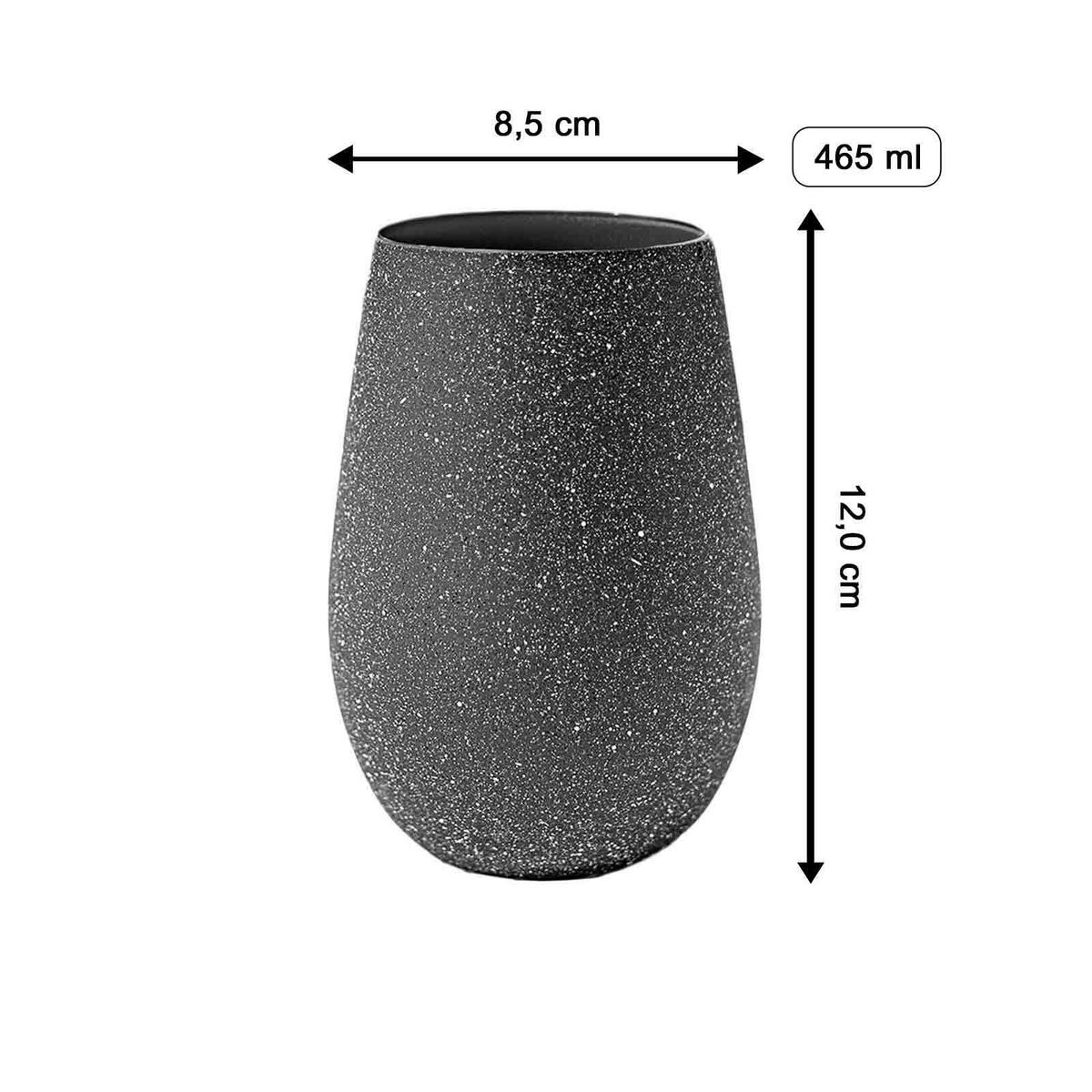 BECHER Stones basalt 465 ml 6er Set - Dunkelgrau, Glas (0.465L) - Stölzle Lausitz