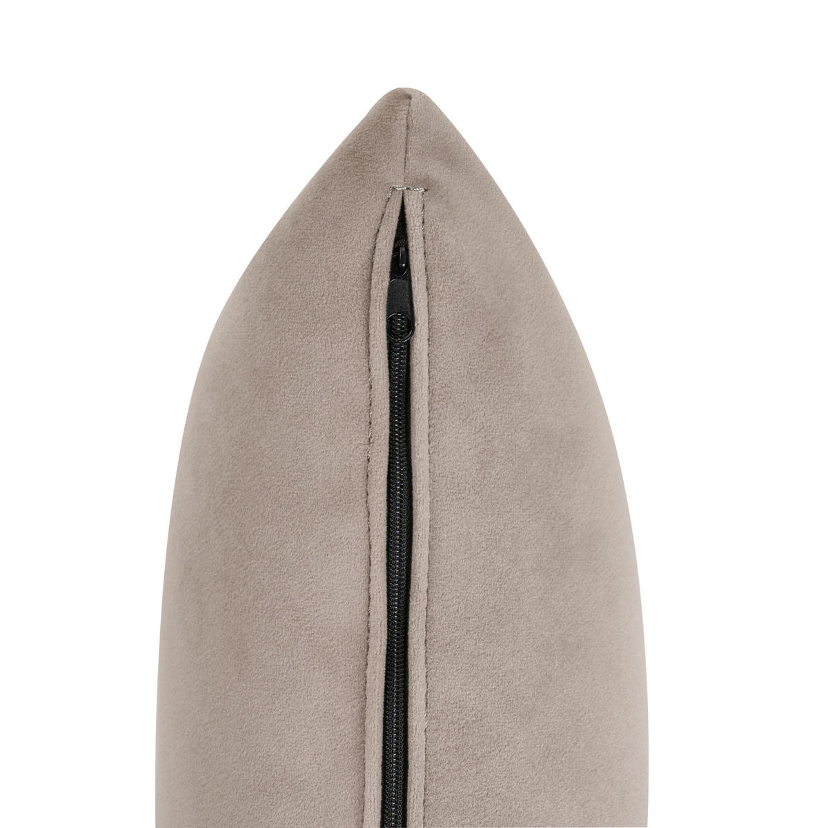 SESSEL Samtstoff Taupe Jubek - Taupe/Beige, Textil (120/81/104cm) - Beliani