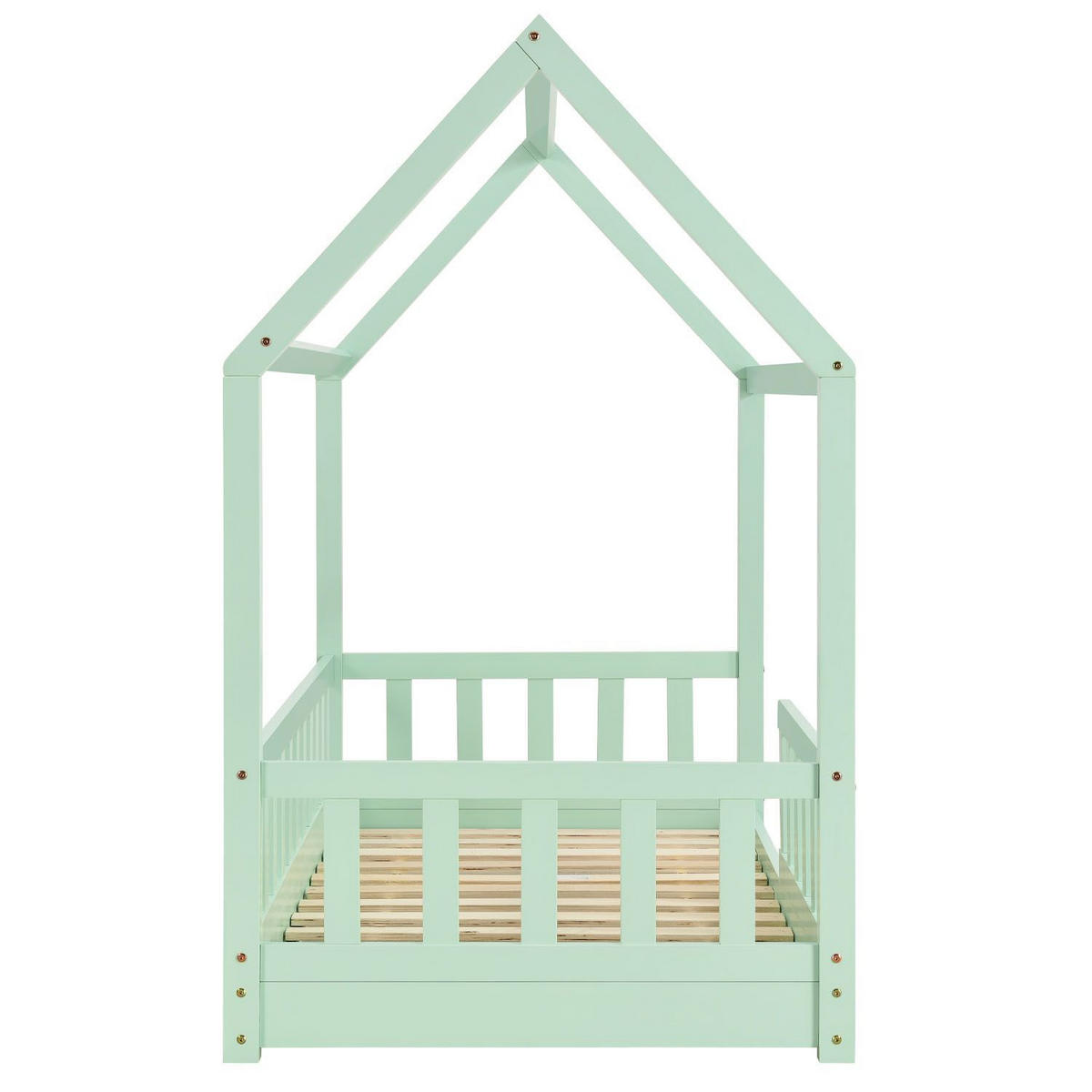 KINDERBETT Marli mint 90x200 cm - Mintgrün, Holz (90/200cm) - Juskys