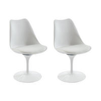 STUHL 2er-Set - Polypropylen & Metall - Weiß - XAFY - Weiß, Kunststoff (56.5/82/49cm) - Vente-Unique