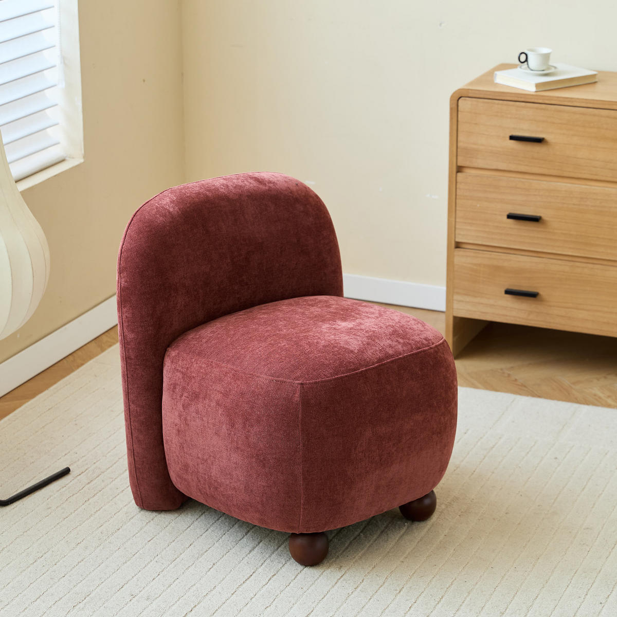 SESSEL Holz Terrakotta - Rot, Holz (57/62/61cm) - Nordlys