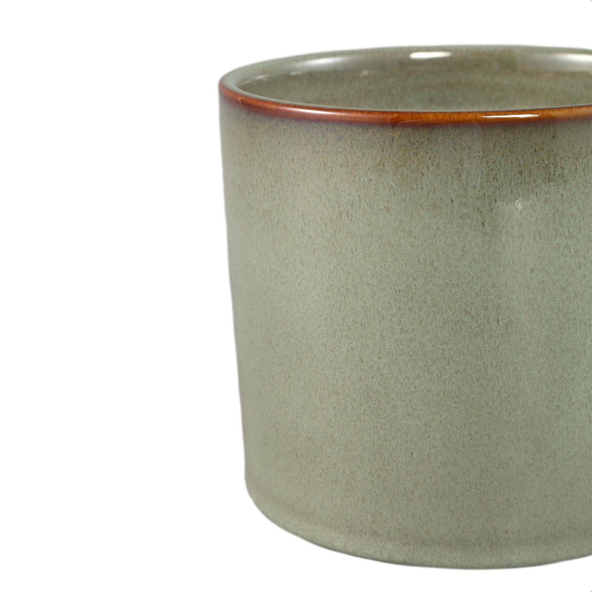 TOPF Suzann Grün 17/17/15.5cm - Grün, Keramik (15.5cm) - PTMD Collection