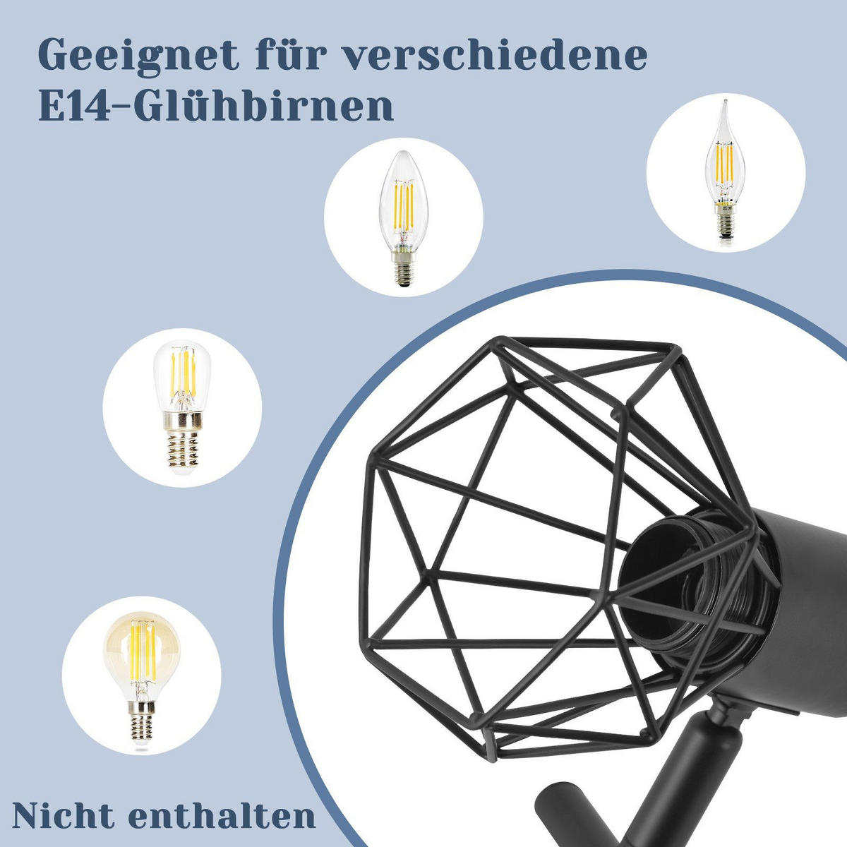 STRAHLER Chloris 4-flammig 71/10/20 cm - Schwarz, Metall (71/10/20cm) - Nettlife