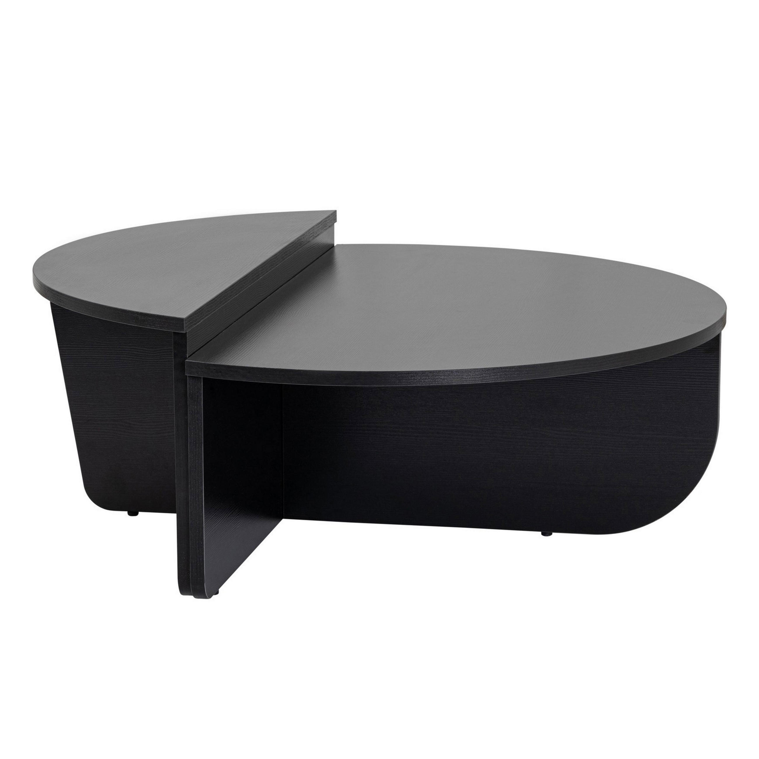 COUCHTISCH, Schwarz - Schwarz, Holz (90/90/35cm) - Oviala