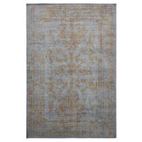 VINTAGE-TEPPICH Miray waschbar 200/300 cm - Orange/Grau, Kunststoff (200/300cm) - benuta Nest