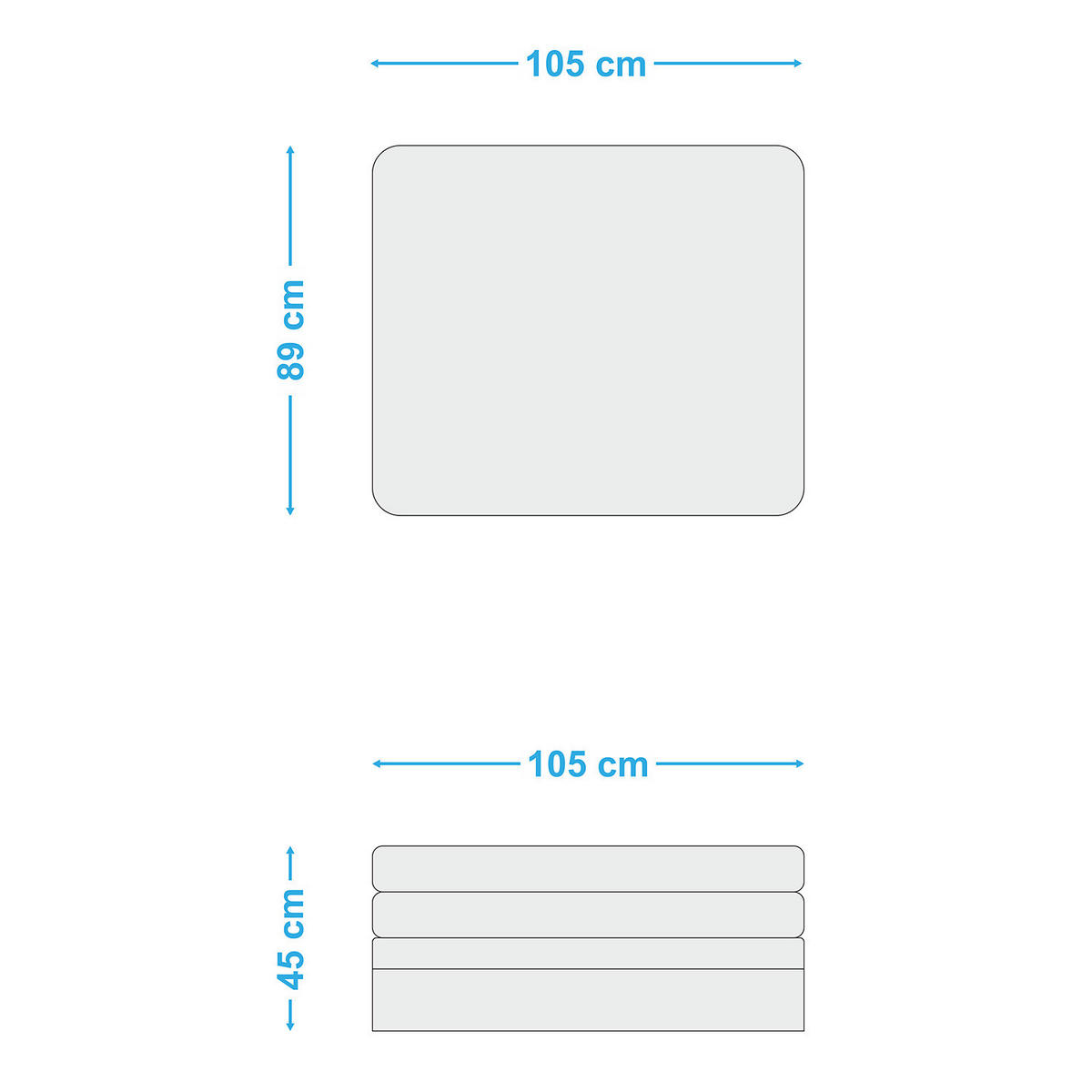 POLSTERHOCKER - Eichefarben/Hellgrau, Eichenholz/Textil (105/45/90cm) - home24