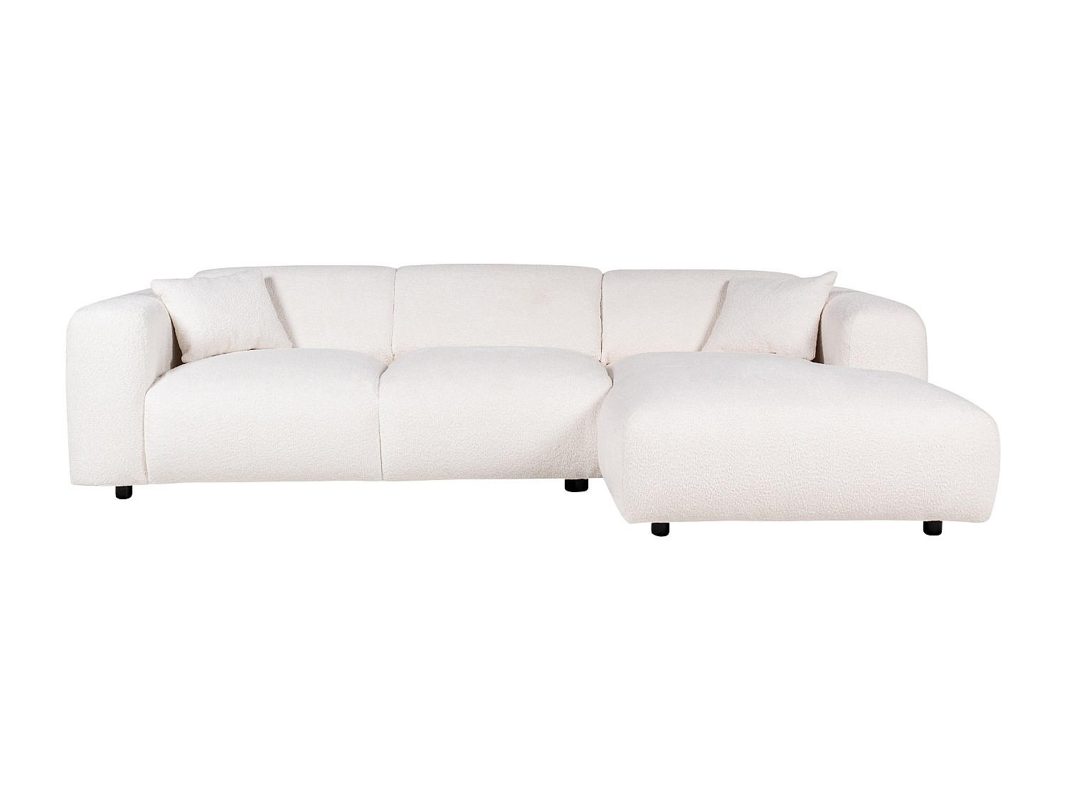 SOFA - 5 Personen - stoff - weiß Pogni - Weiß, Textil (280/165cm) - Vente-Unique