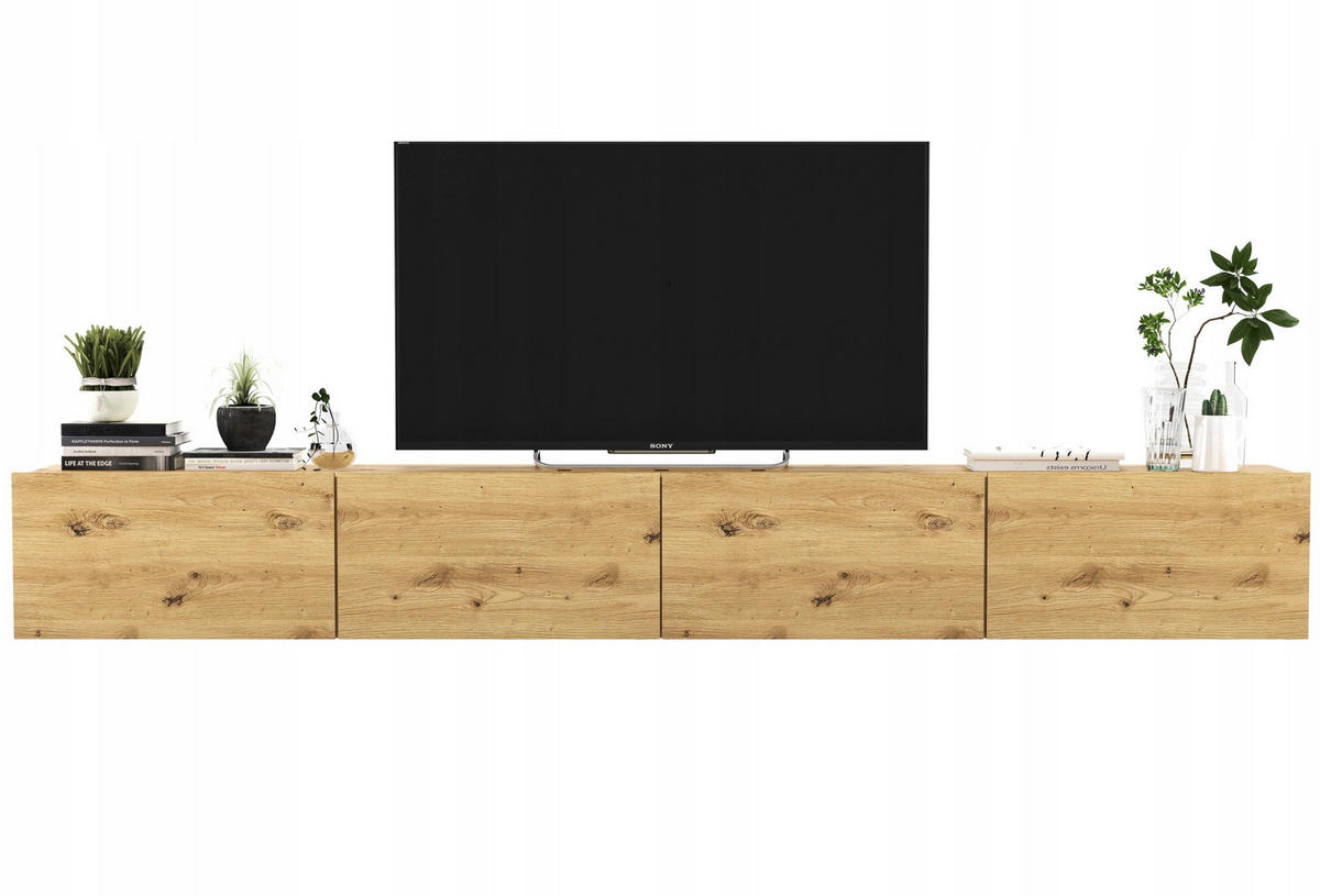 TV-LOWBOARD 2-er Set Enjoy Eiche Artisan Matt 120 cm - Eiche Artisan, Holzwerkstoff (240/30/35cm) - Meble Lindner