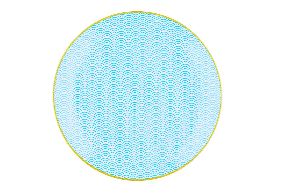 TELLER Pattern Ø26cm - 6er-Set - Color - Blau, Keramik (26cm) - Björn