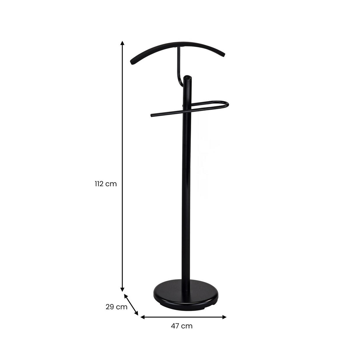 HERRENDIENER ASMO - Schwarz, Metall (47/112/29cm) - IDIMEX