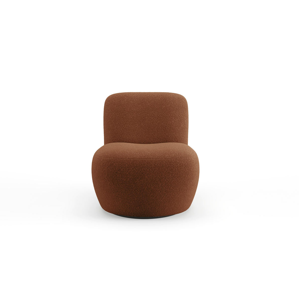 DREHSESSEL Stoff Bouclé terrakotta - Terracotta, Textil (64/77/68cm) - Sia Home