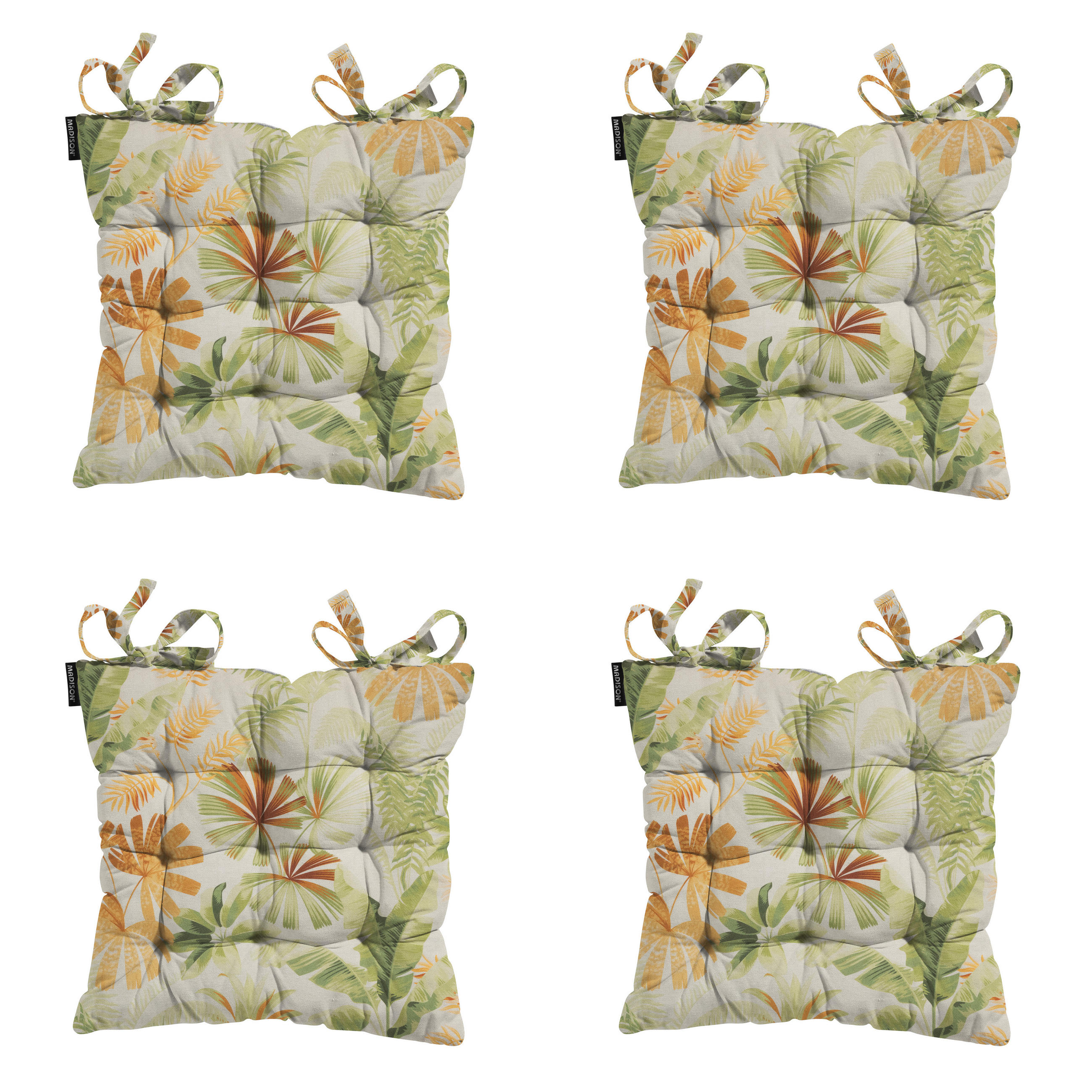 SITZKISSEN Axel - Mehrfarbig - 46/46/8 cm - 4er-Set - Multicolor, Textil (46/8/46cm) - Madison