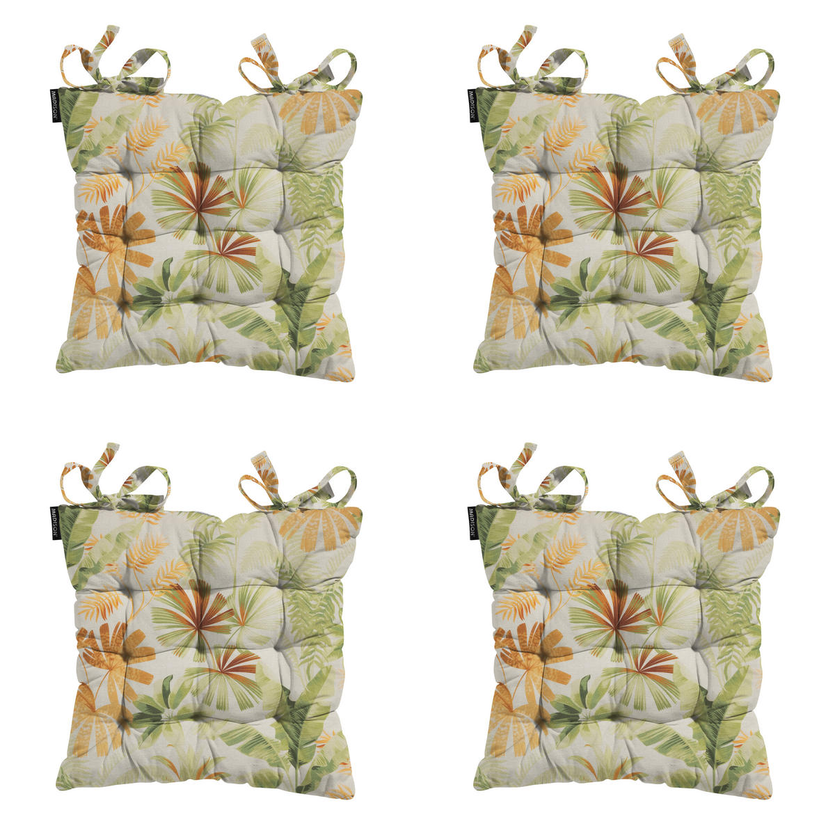 SITZKISSEN Axel - Mehrfarbig - 46/46/8 cm - 4er-Set - Multicolor, Textil (46/8/46cm) - Madison