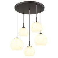 HÄNGELEUCHTE RAGUSA Metall, Schwarz, Glas Pendelleuchte - Schwarz, Glas (70/75/120cm) - Globo Lighting