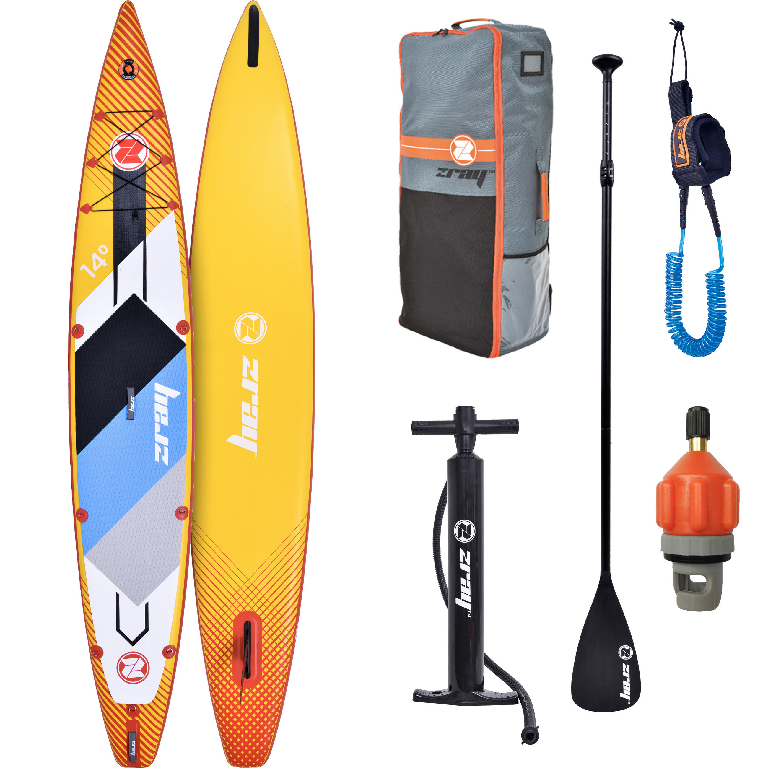 STAND-UP-PADDLE-BOARD R2 SUP Komplettset 426 x 71 x 15 cm mit viel Zubehör - Multicolor, Kunststoff (426/71/15cm) - Zray