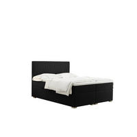 BOXBETT RIMINI Stoff Riviera Schwarz 140x200 cm H3-Bonell - Schwarz, Holz/Kunststoff (140/200cm) - Kaiser Möbel