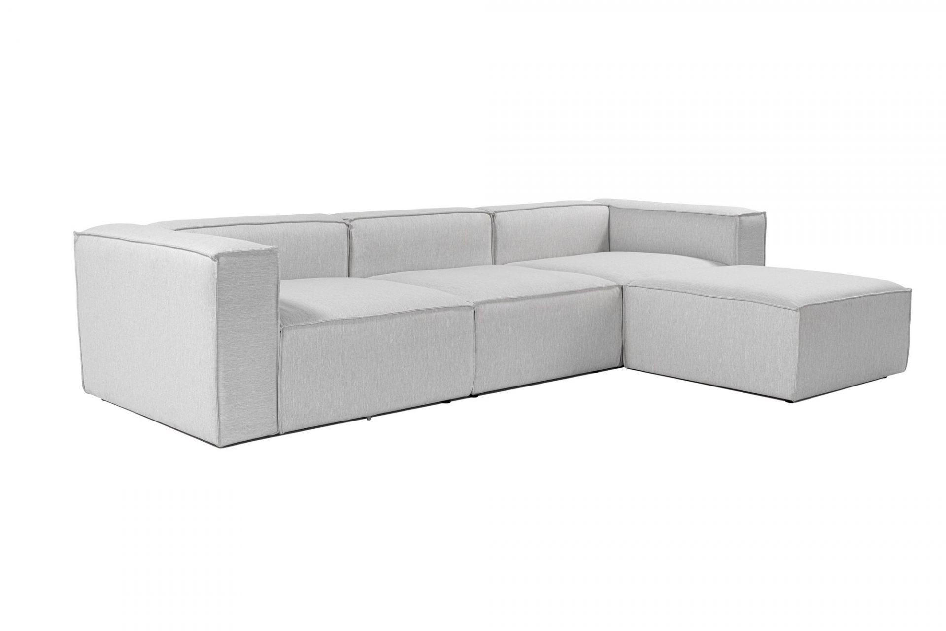 ECKSOFA beidseitig montierbar - Schwarz/Grau, Holz/Kunststoff (296/185cm) - myHomelando